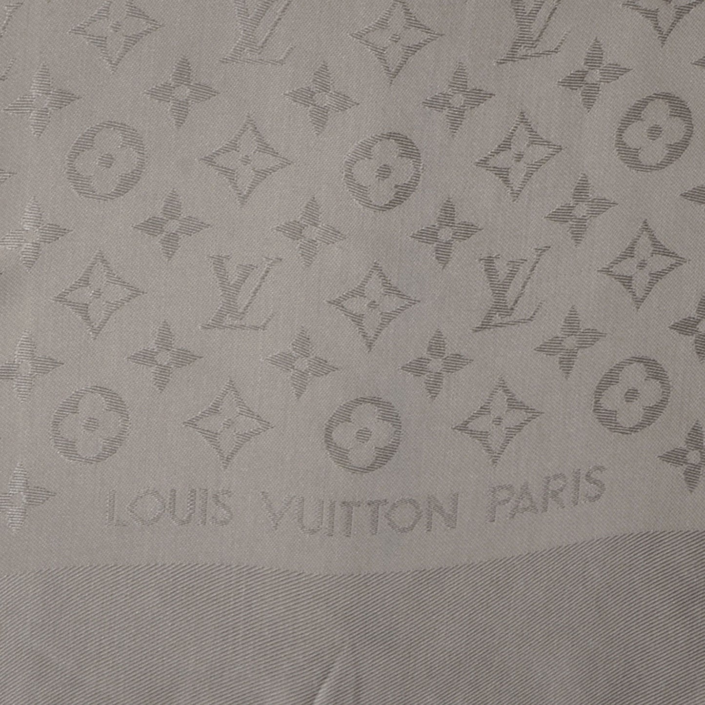 Silk Wool Monogram Shawl Beige