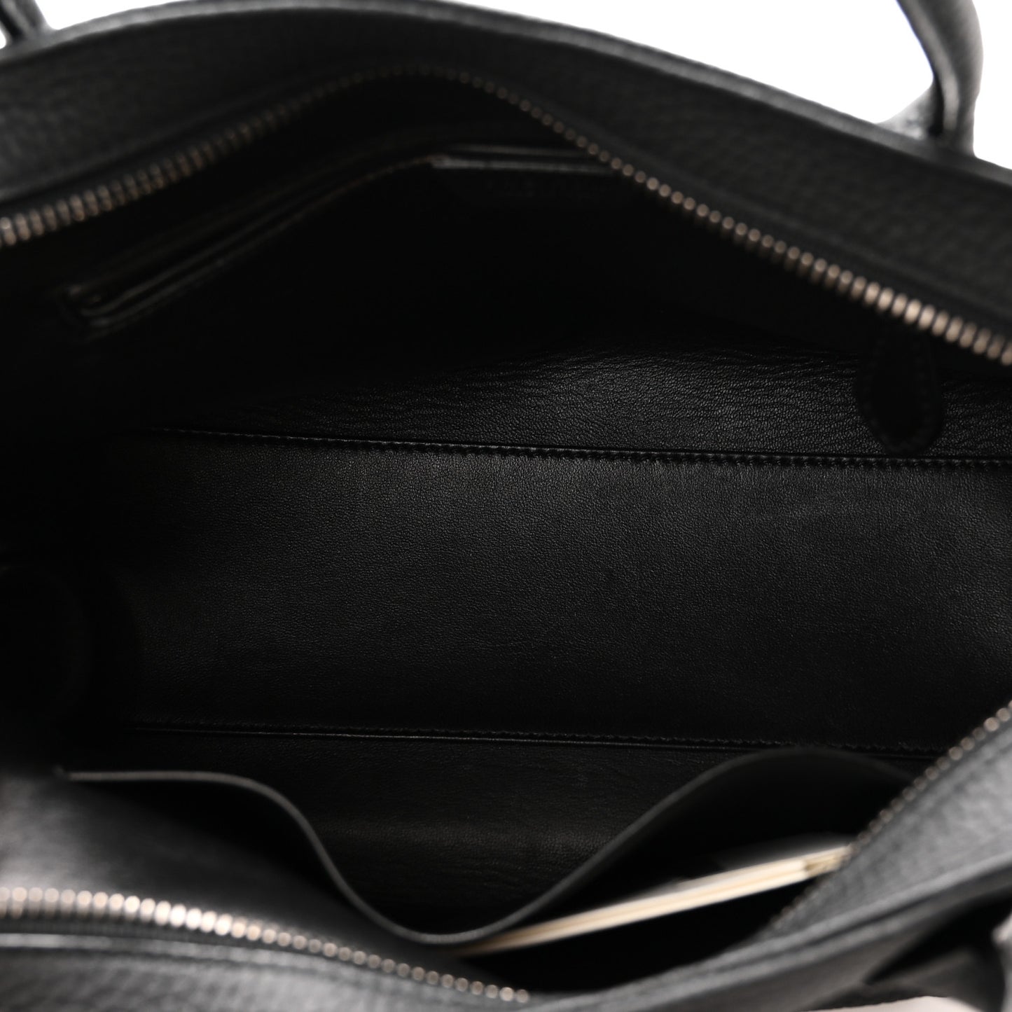 Matte Grained Calfskin Agnes Bag Black