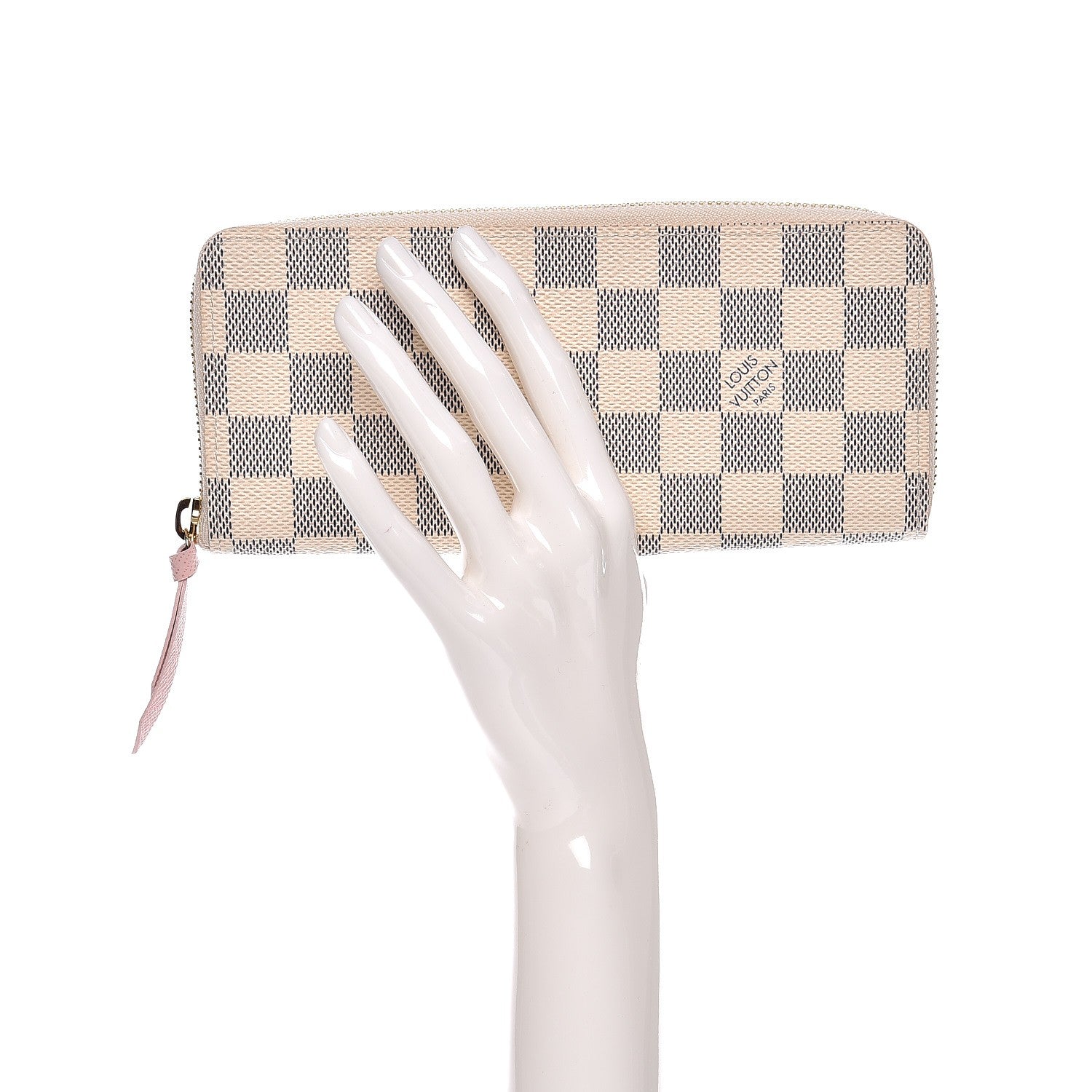 Louis Vuitton Damier Azur Clemence Wallet Rose Ballerine 2 of 7