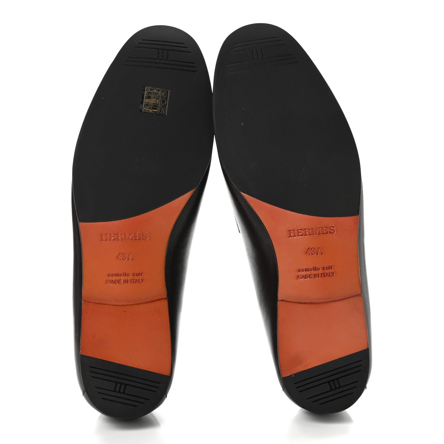 Hermes Goatskin Mens Blaise Loafers 43 Cacao 5 of 8