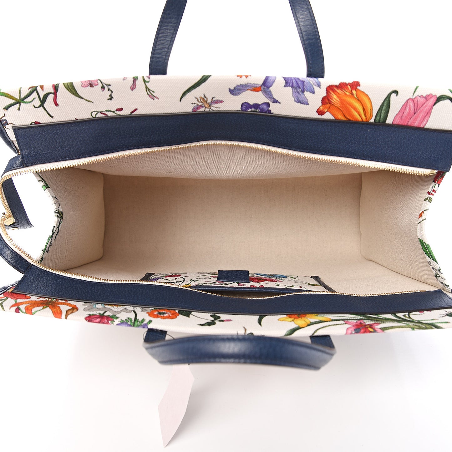 Canvas Large Flora Tote Navy Multicolor