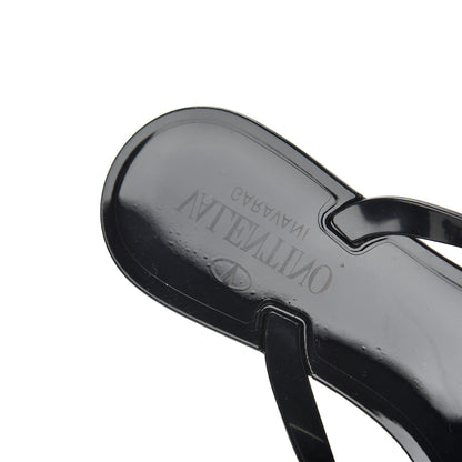 Valentino Garavani PVC Jelly Rockstud Bow Thong Sandals 38 Black 8 of 13