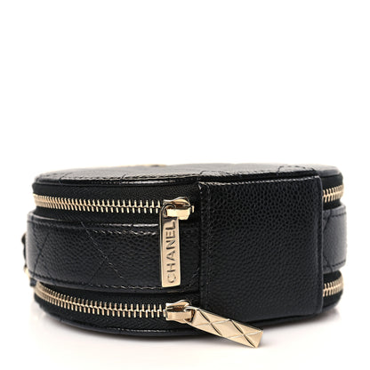 Chanel Caviar Quilted Round Handle With Care Vanity With Chain Black 4 of 10