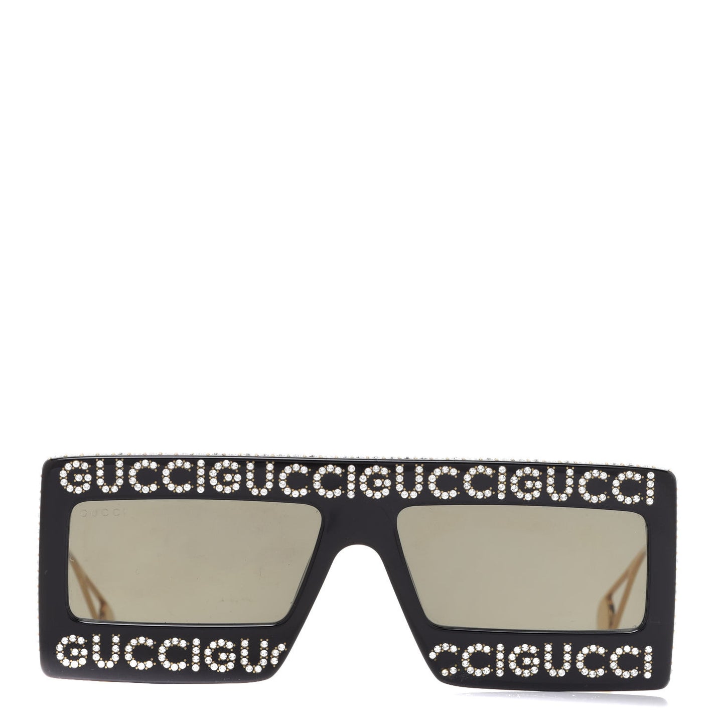 Acetate Crystal Mask-Frame Sunglasses GG0431S Black