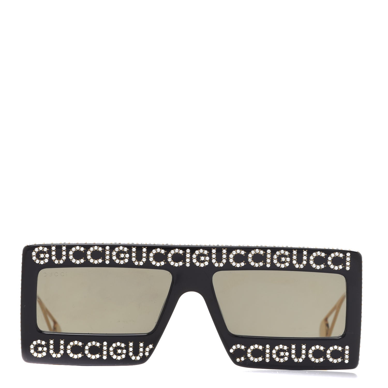 Gucci Acetate Crystal Mask-Frame Sunglasses GG0431S Black 2 of 8