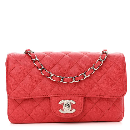 Chanel Caviar Quilted Mini Rectangular Flap Light Red 1 of 10