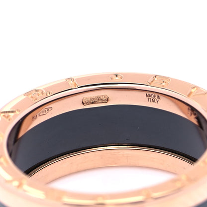 Bulgari 18K Rose Gold Black Ceramic B.Zero1 Two-Band Ring 52 6 4 of 6