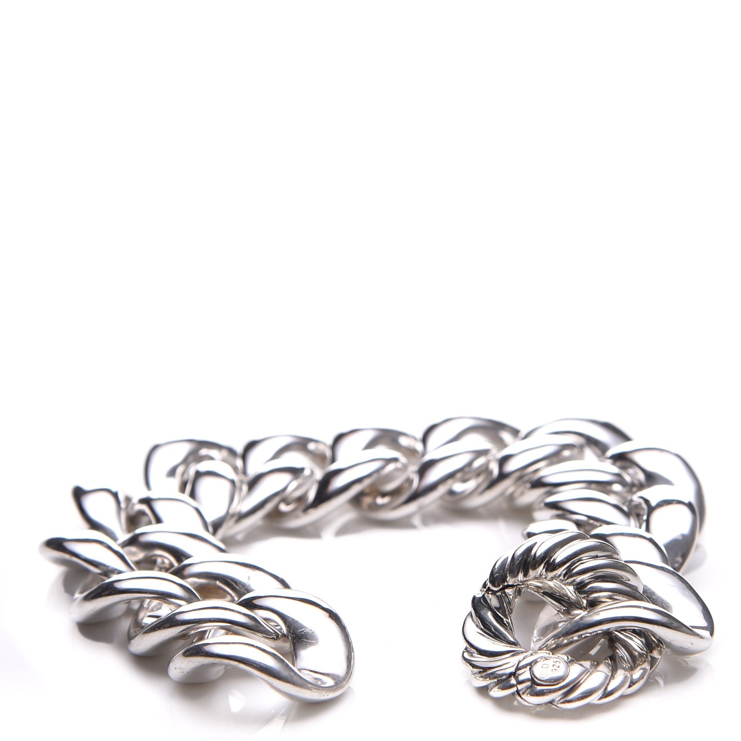 David Yurman Sterling Silver Cordelia Curb Link Bracelet 3 of 4
