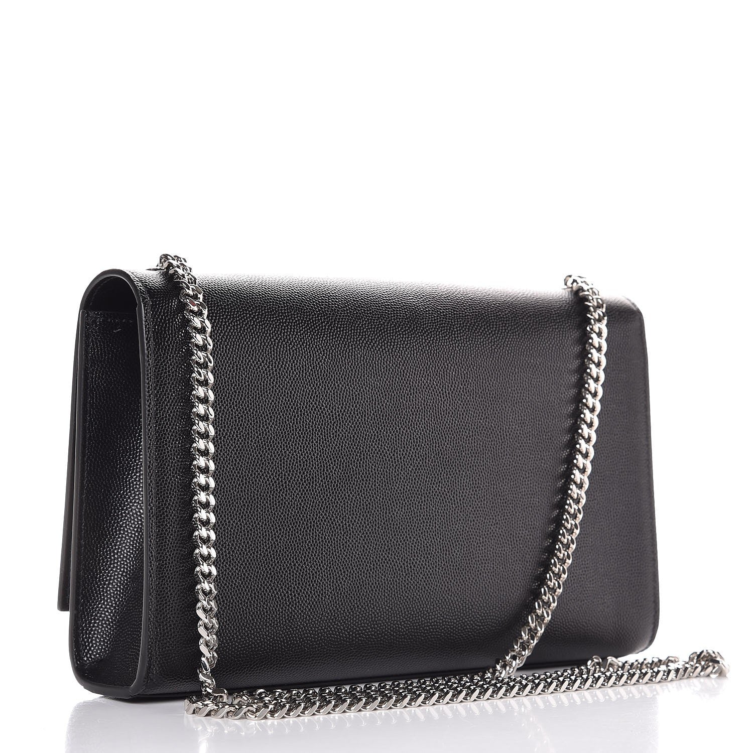 Saint Laurent Grain De Poudre Medium Classic Monogram Kate Satchel Black 3 of 8