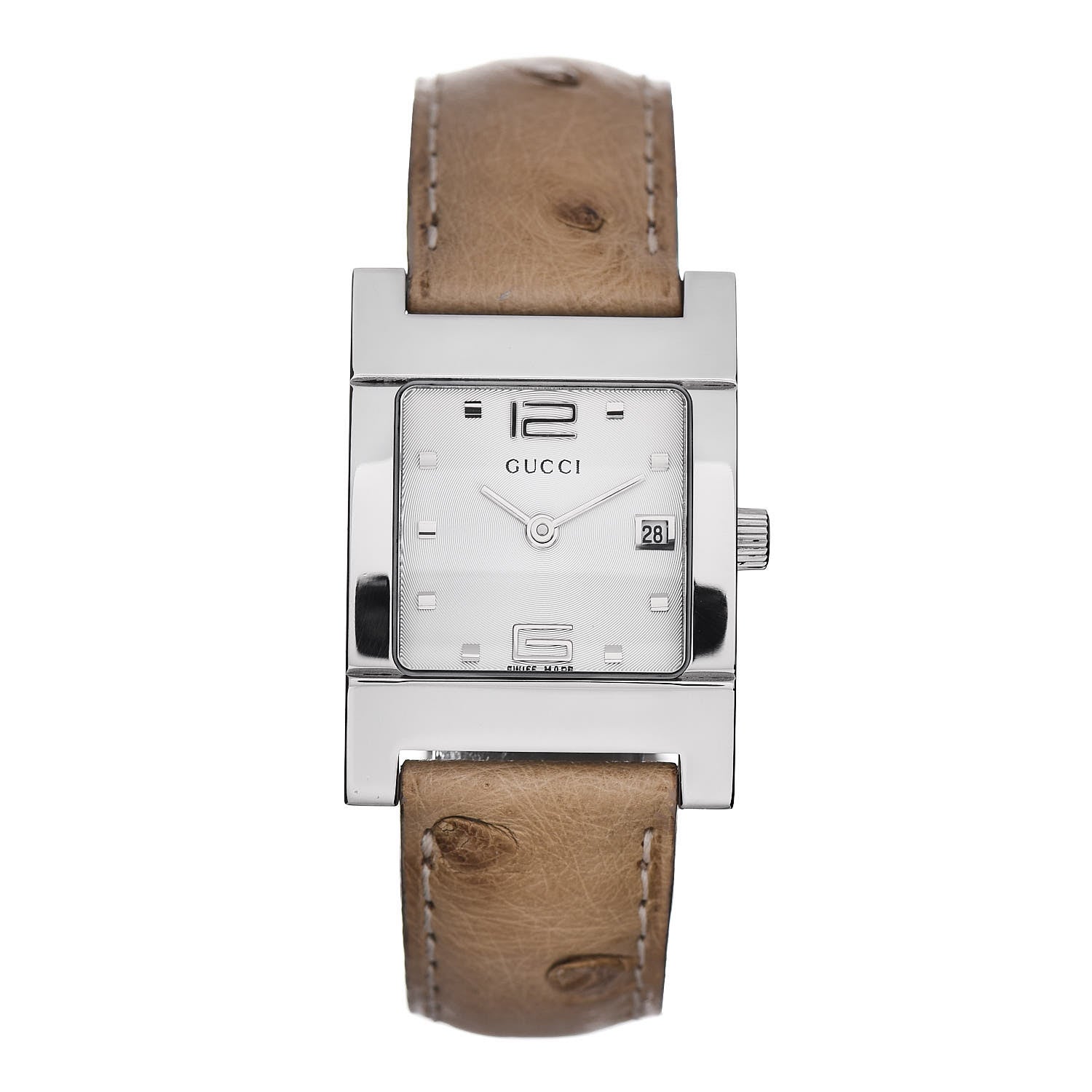 Gucci Stainless Steel Ostrich 24mm 7700L Quartz Watch 1 of 7