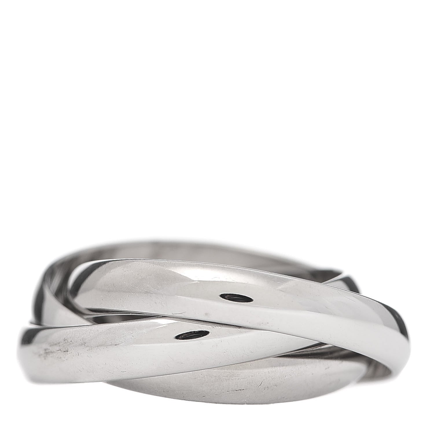 Cartier 18K White Gold Classic Trinity Ring 53 6.25 1 of 5