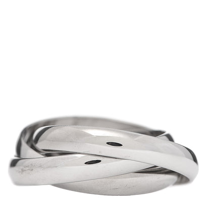 Cartier 18K White Gold Classic Trinity Ring 53 6.25 1 of 5
