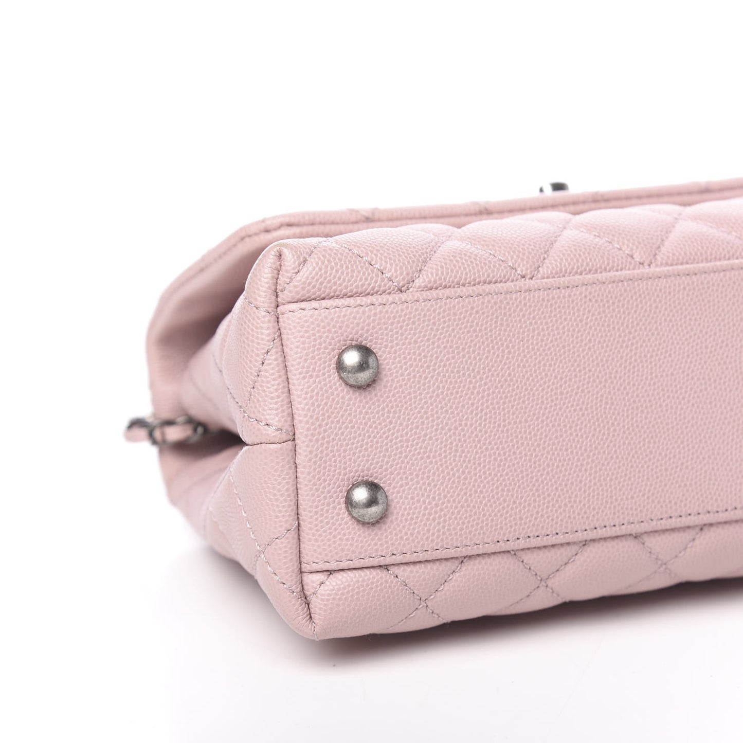 Caviar Quilted Mini Coco Handle Flap Pink