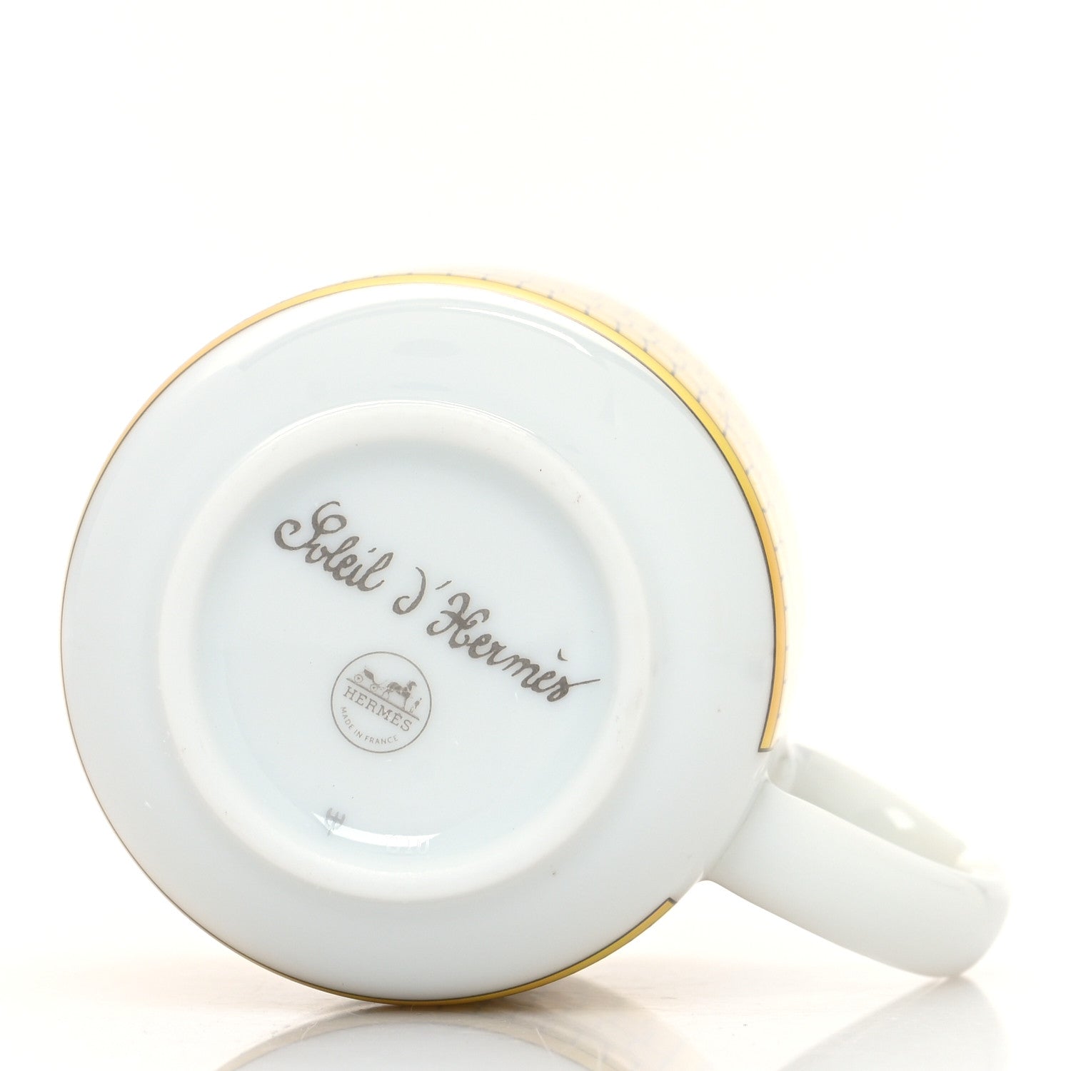 Hermes Porcelain Soleil d'Hermes Coffee Cup and Saucer Set Of 2 5 of 11
