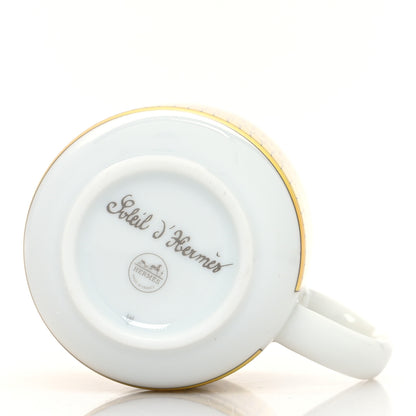 Hermes Porcelain Soleil d'Hermes Coffee Cup and Saucer Set Of 2 5 of 11