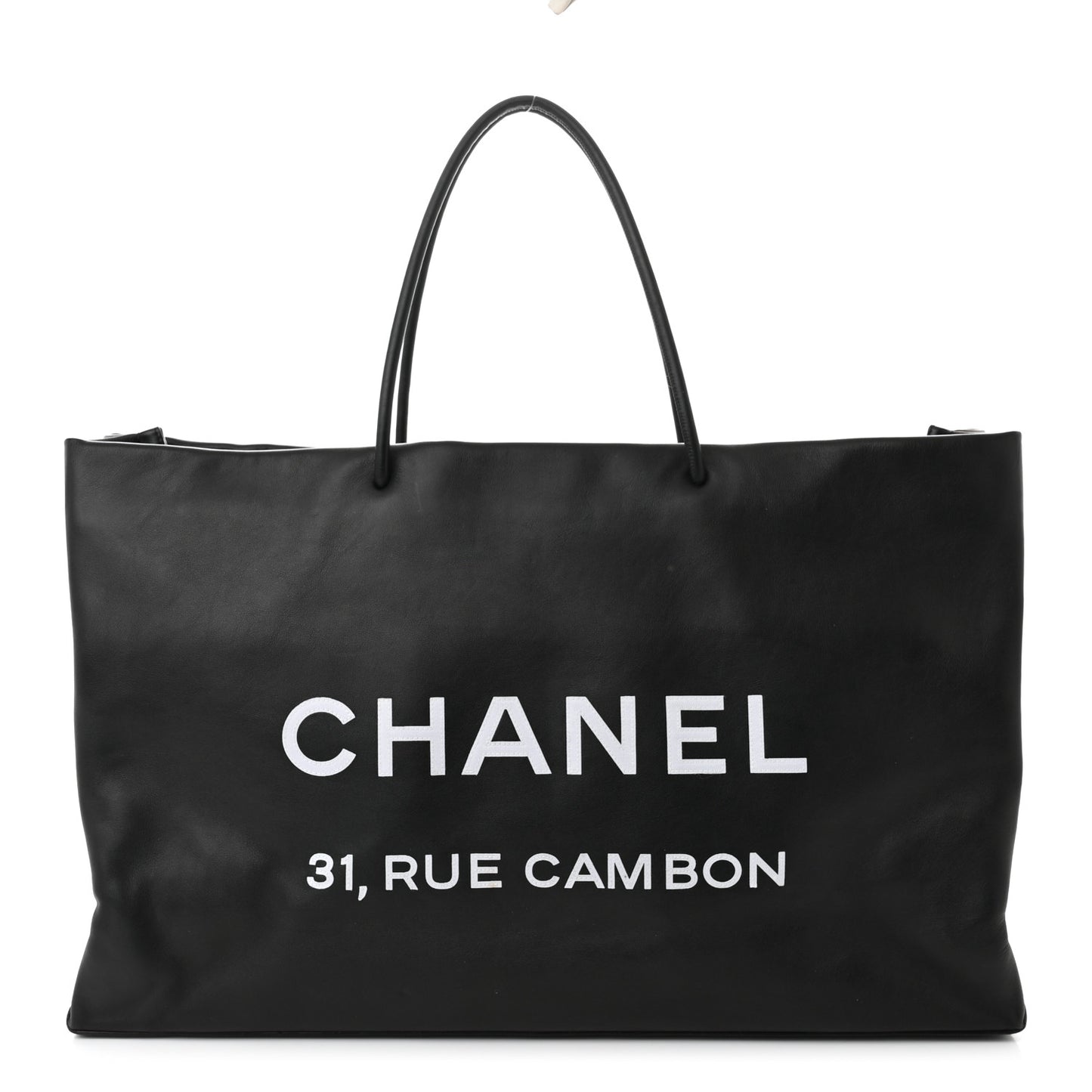 Calfskin Large Essential 31 Rue Cambon Tote Black