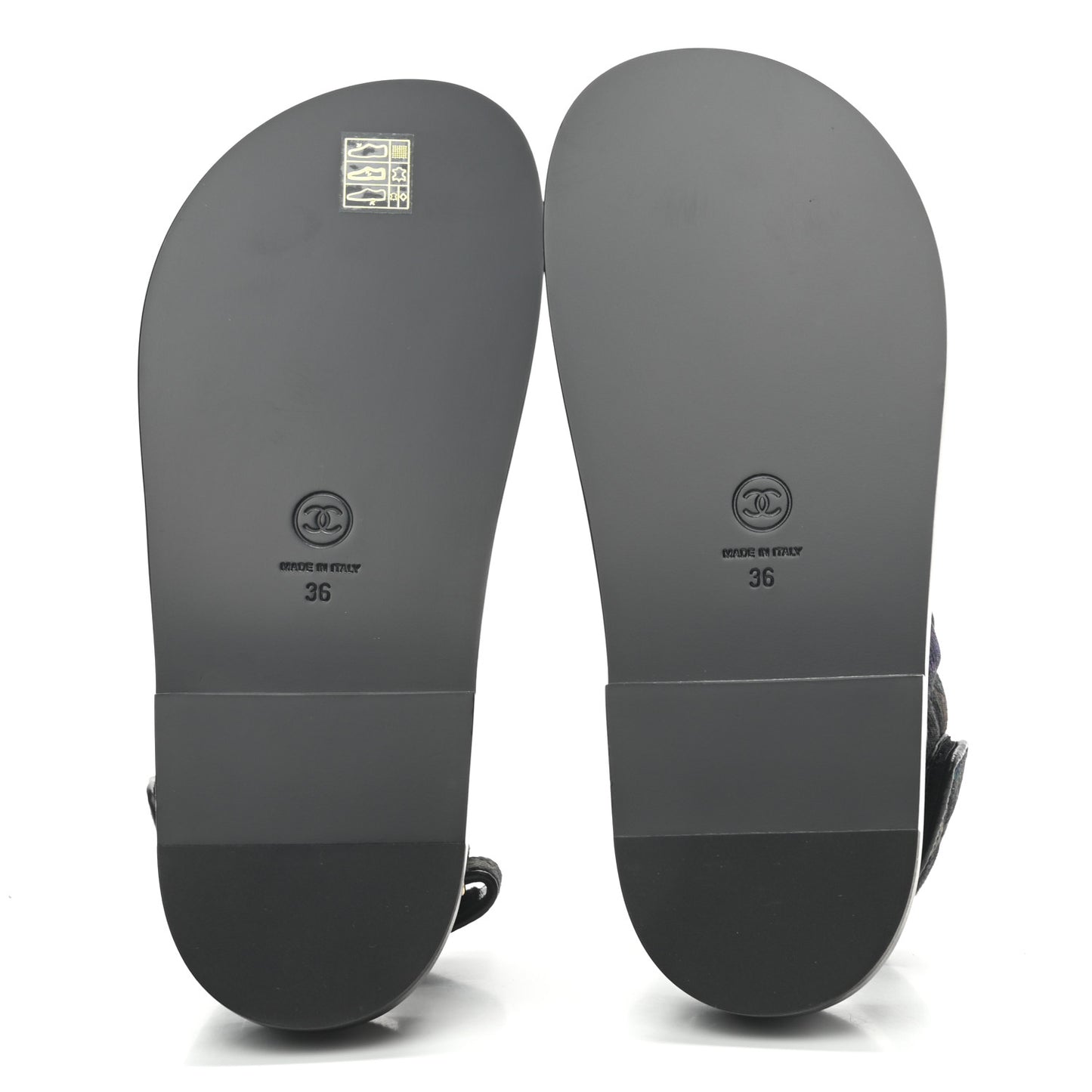 Denim Quilted Dad Sandals 36 Black Multicolor