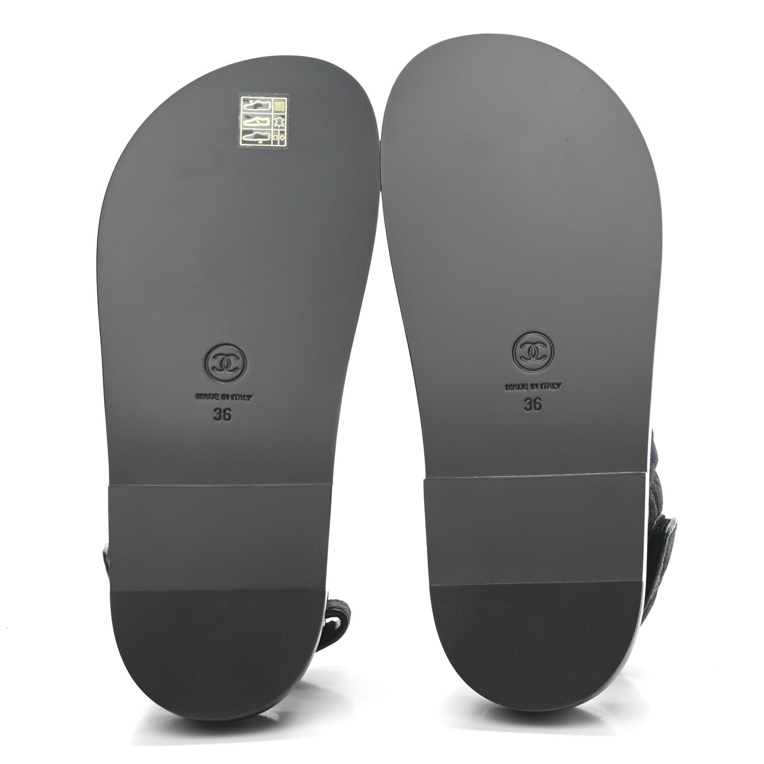 Chanel Denim Quilted Dad Sandals 36 Black Multicolor 5 of 8