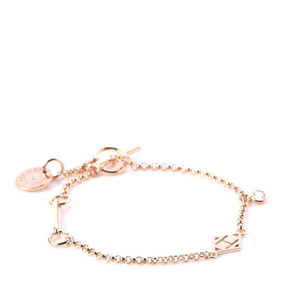Hermes 18K Rose Gold Diamond Gambade Bracelet SH 3 of 7