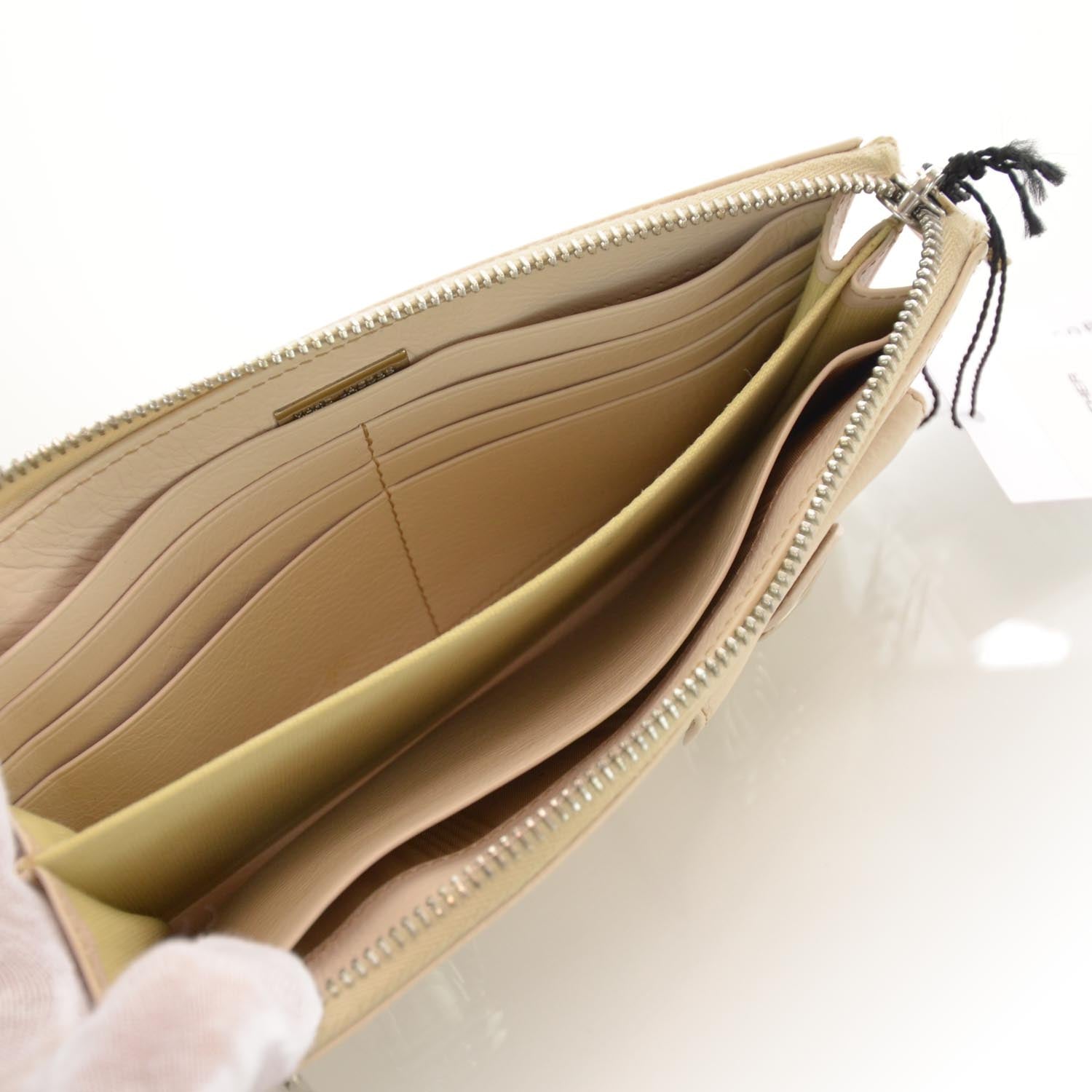 Marc Jacobs Leather Zip Clutch Wallet Ivory 6 of 7