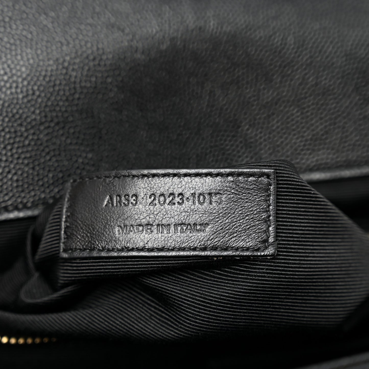 Grain De Poudre Matelasse Chevron Large Monogram Satchel Black