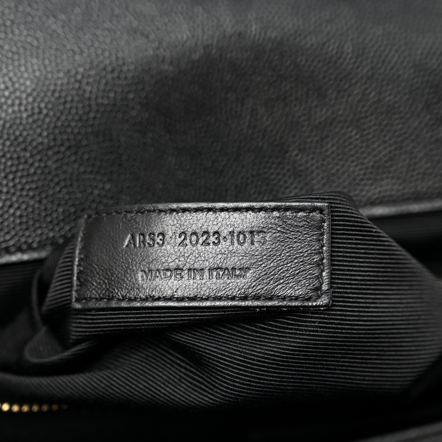 Saint Laurent Grain De Poudre Matelasse Chevron Large Monogram Satchel Black 7 of 11
