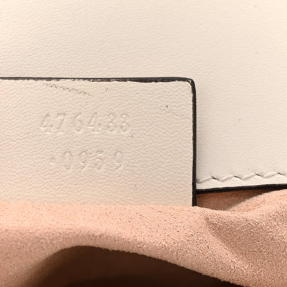 Gucci Calfskin Matelasse Super Mini GG Marmont Shoulder Bag White 7 of 11