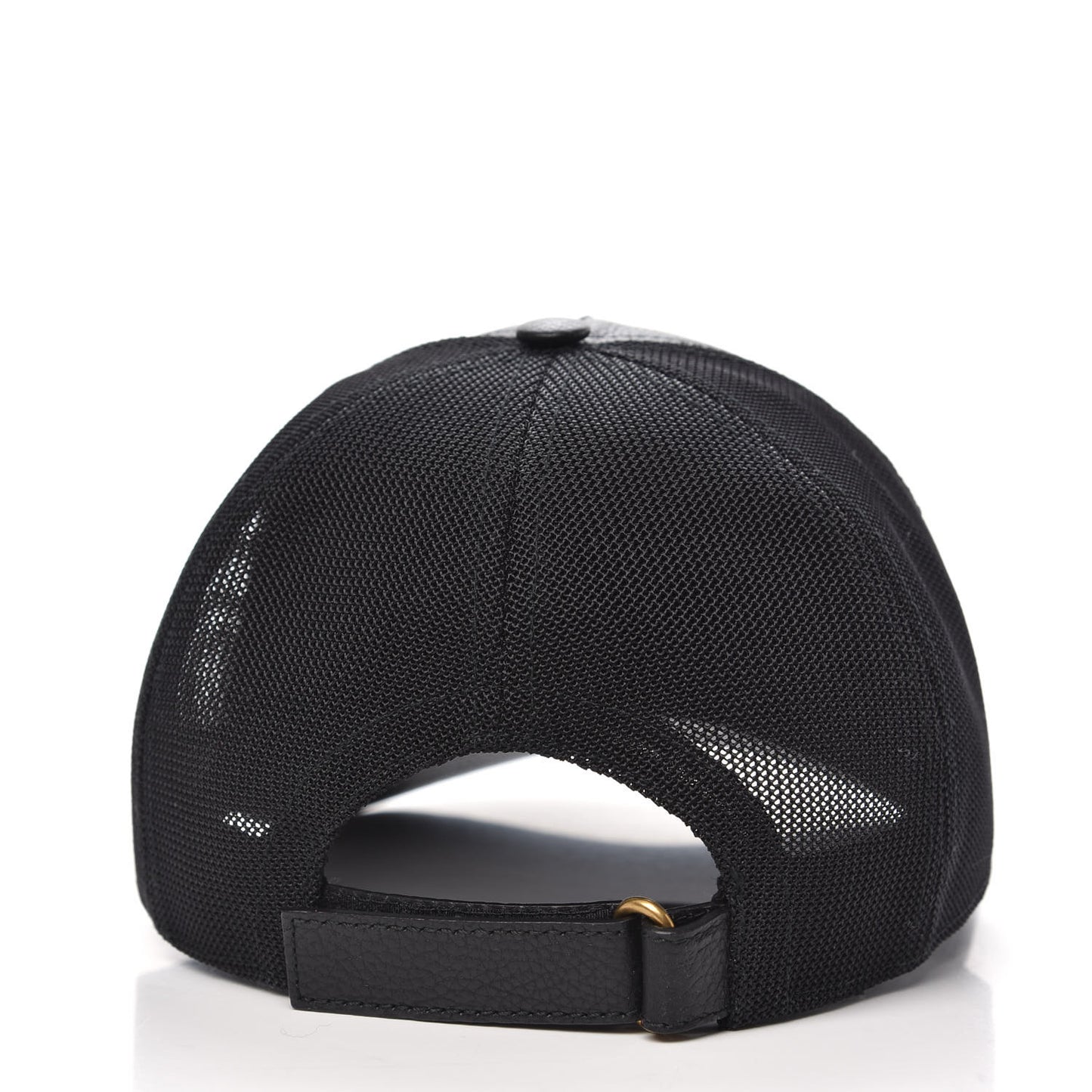 Grained Calfskin Logo Baseball Hat M 58 Black