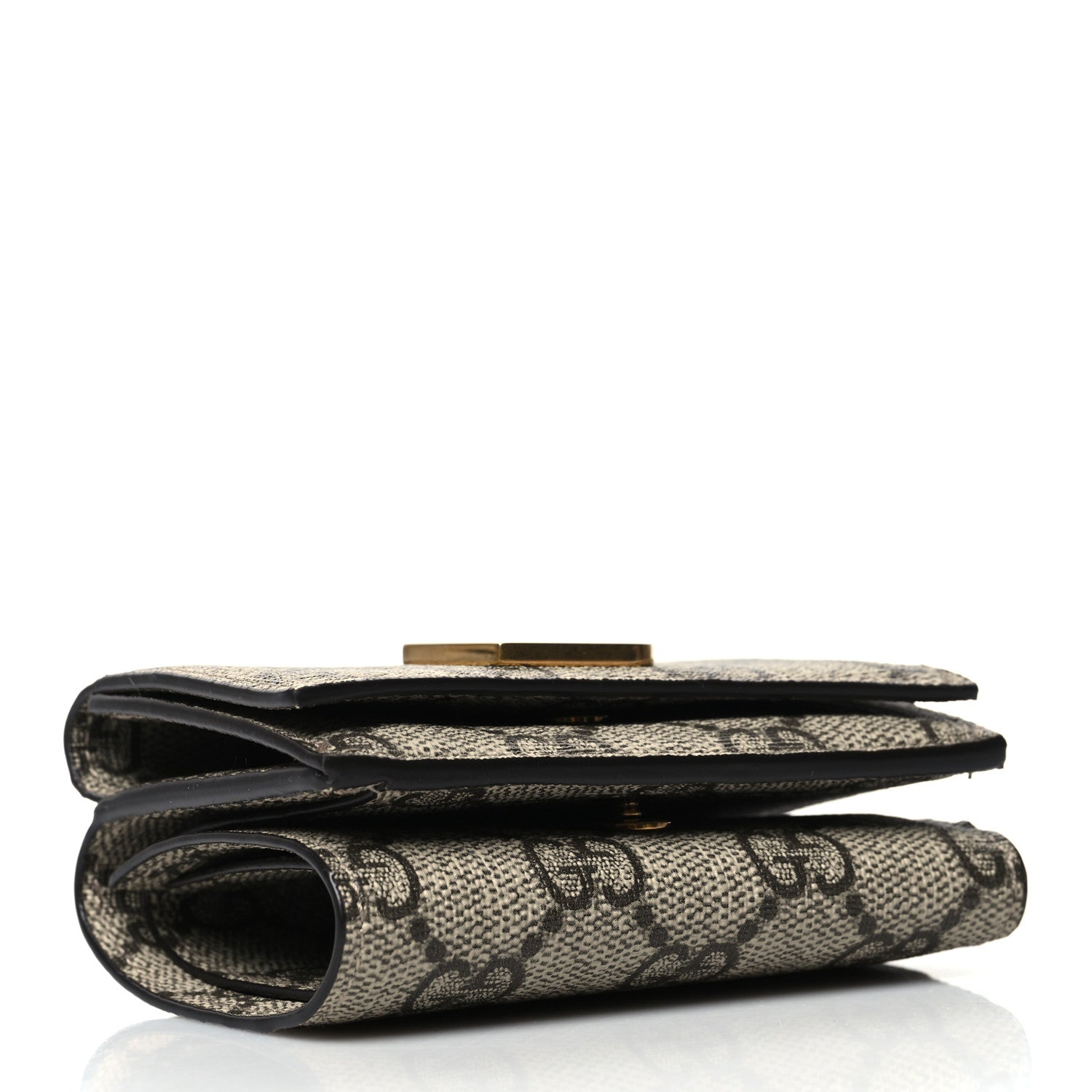 Gucci X BALENCIAGA GG Supreme Monogram Card Case Wallet Beige Ebony 5 of 10