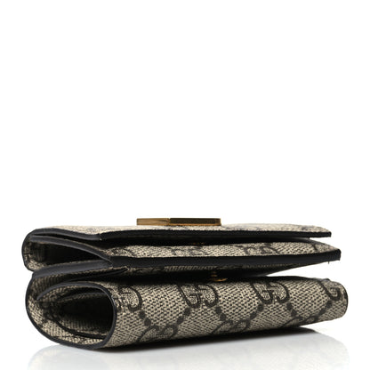 Gucci X BALENCIAGA GG Supreme Monogram Card Case Wallet Beige Ebony 5 of 10