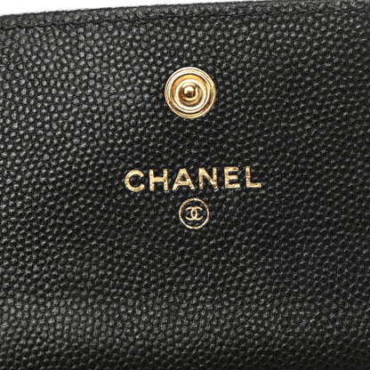 Chanel Caviar Quilted Boy Flap Card Holder Black 6 of 10
