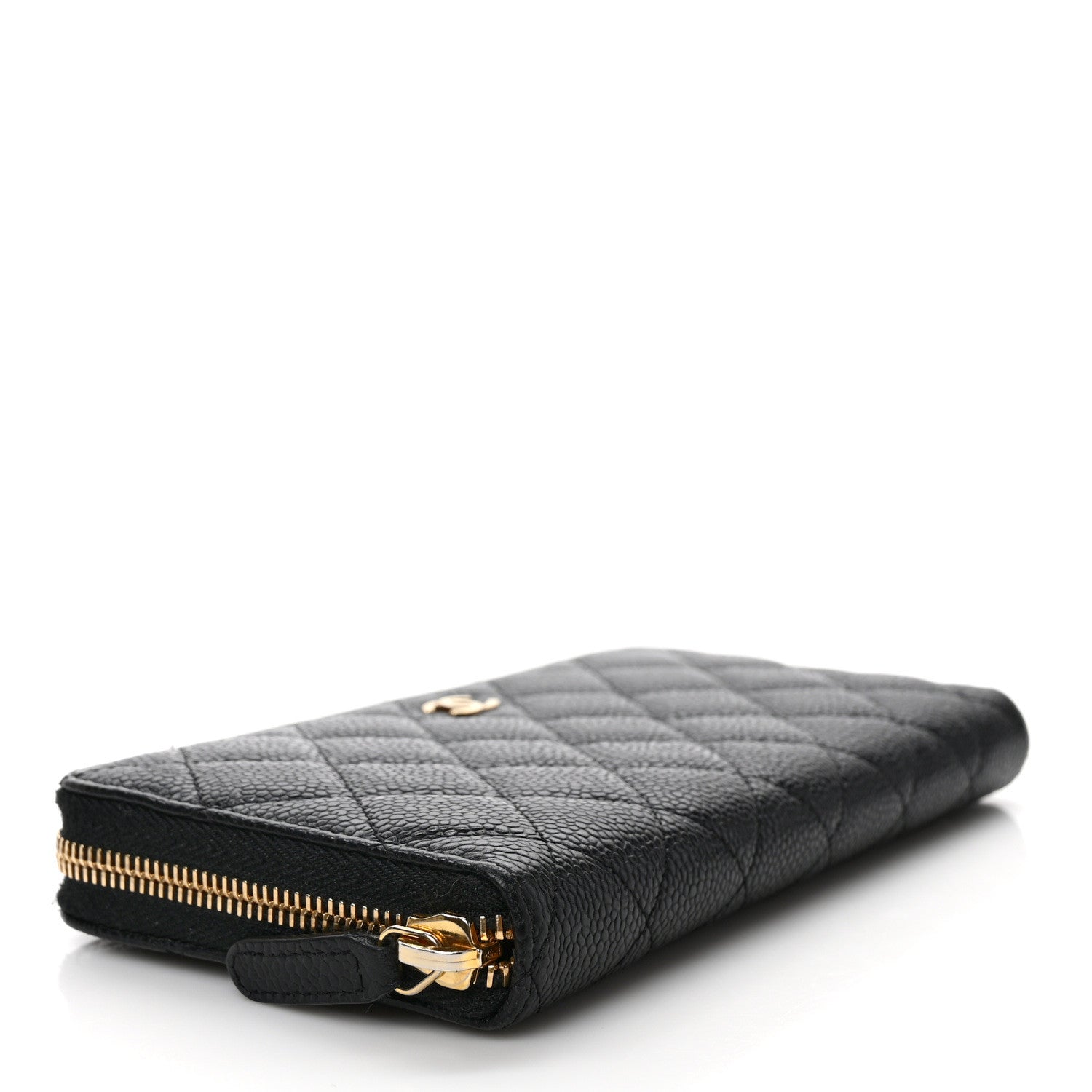 Chanel Caviar Quilted Large Gusset Zip Around Wallet Black 4 of 10