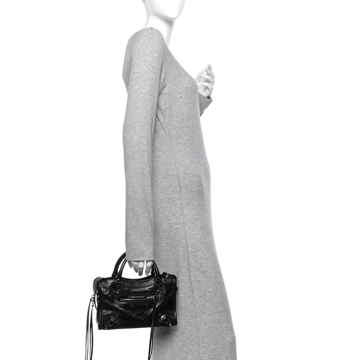 Balenciaga Agneau Classic Silver Hardware Mini City Black 2 of 10