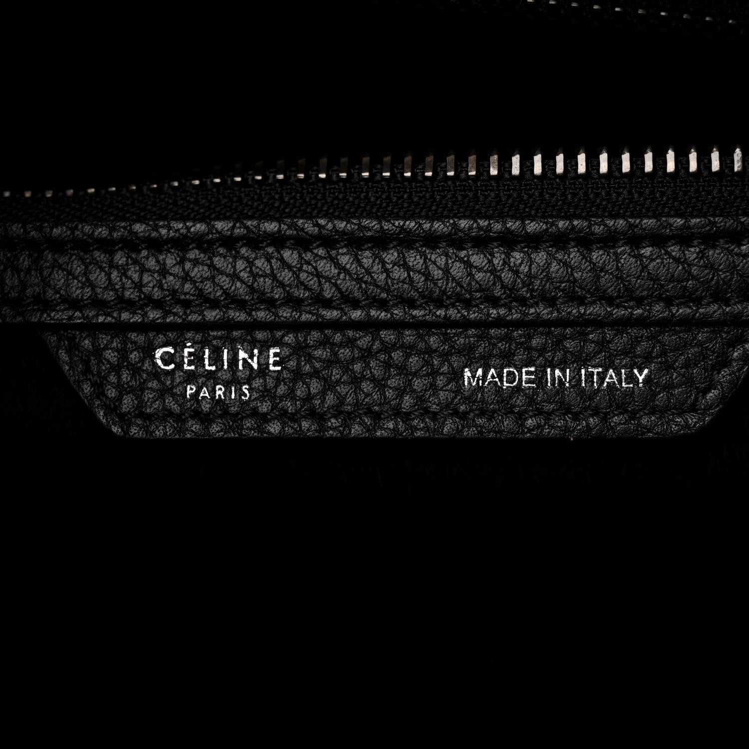 Celine Drummed Calfskin Mini Luggage Black 6 of 13