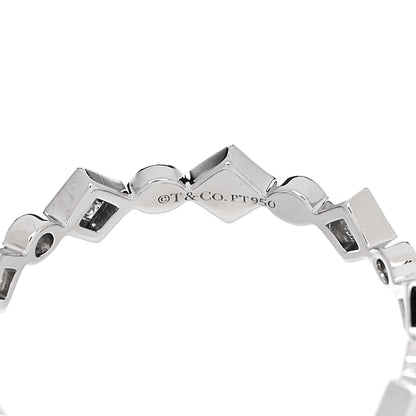 Tiffany Platinum Diamond Jazz Band Ring 48 4.5 4 of 5