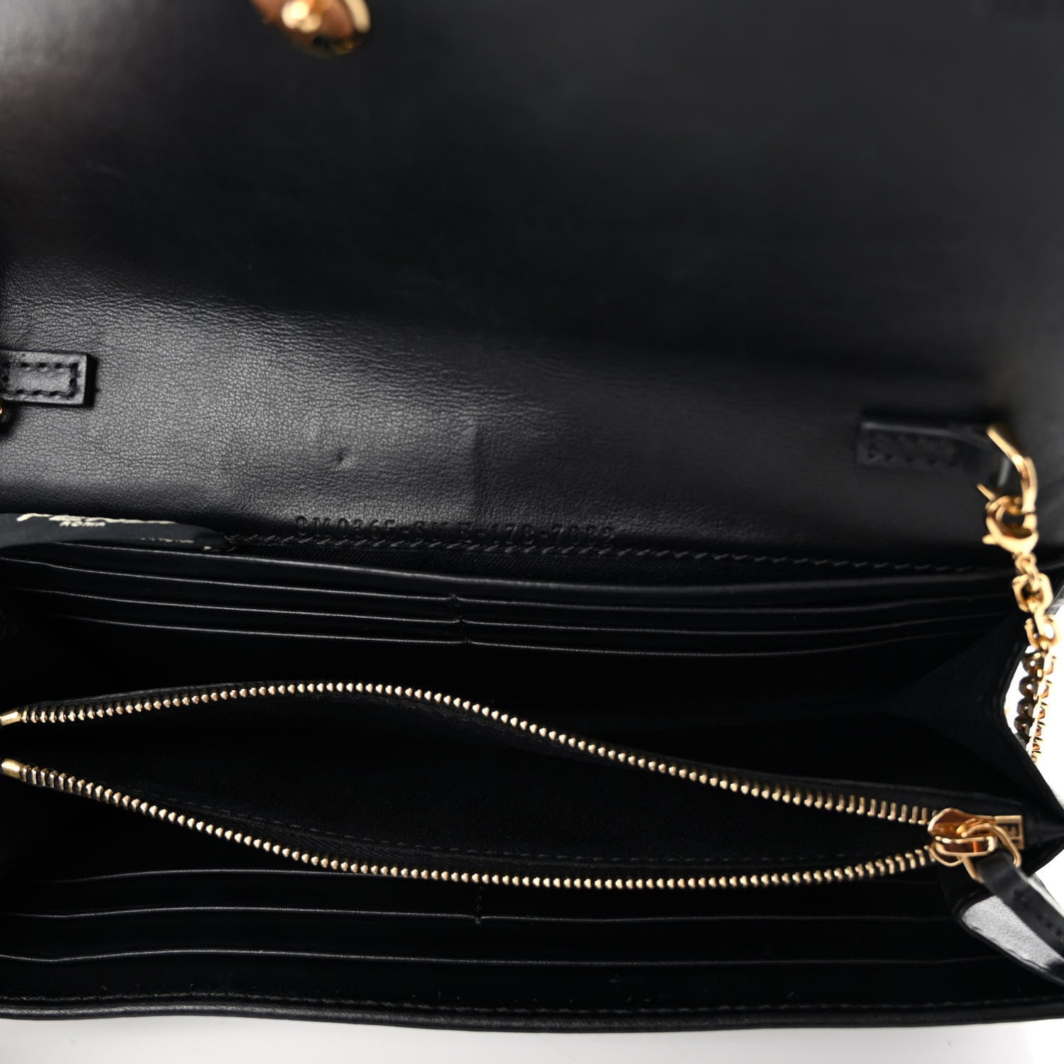 Fendi Vitello Liberty Century Lucido By The Way Continental Wallet On Chain Black 5 of 11