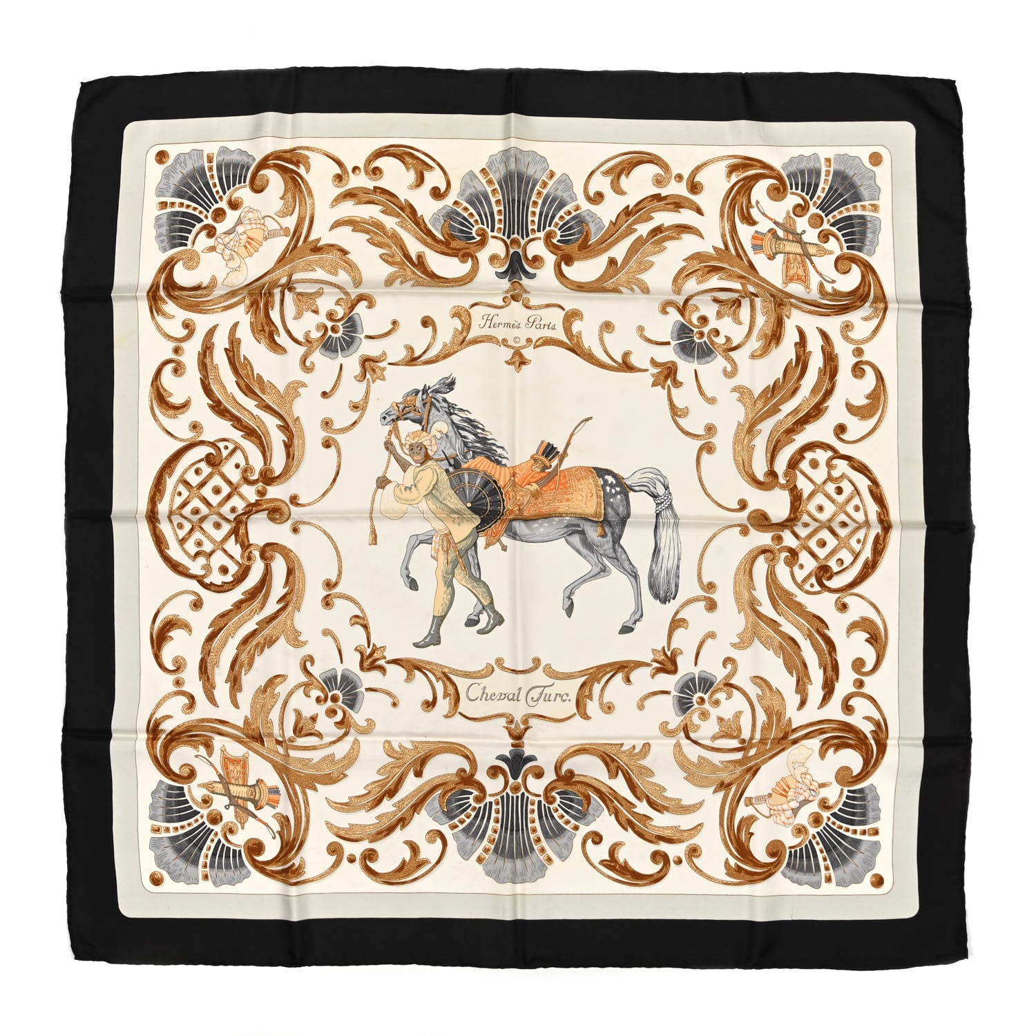 Hermes Silk Cheval Turc Scarf 90 1 of 5