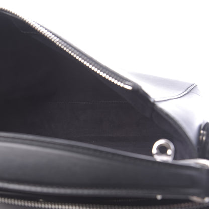 Fendi Vitello Baltico Dolce Shiny Nappa Lace Up DotCom Satchel Black Blue 6 of 11