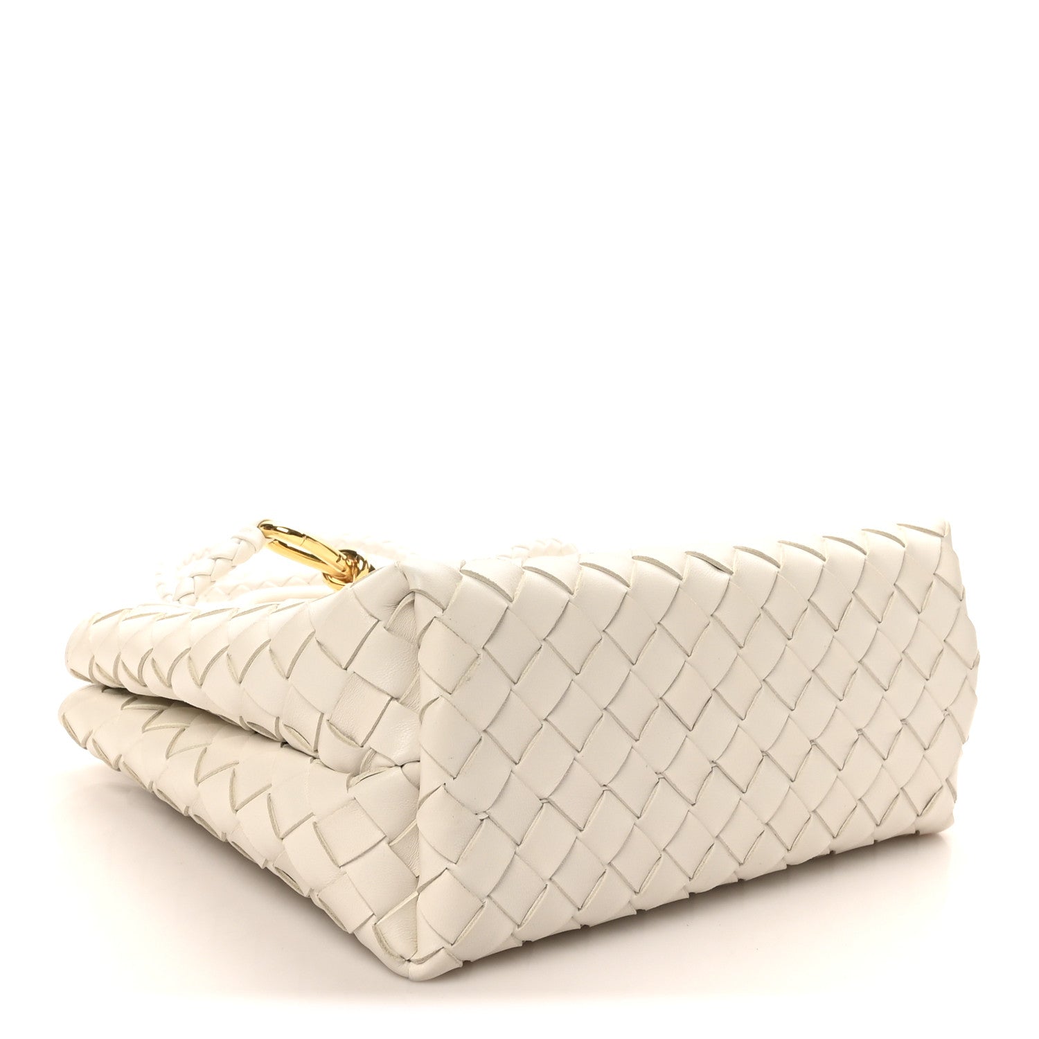Bottega Veneta Nappa Intrecciato Small Andiamo Shoulder Bag White 4 of 9