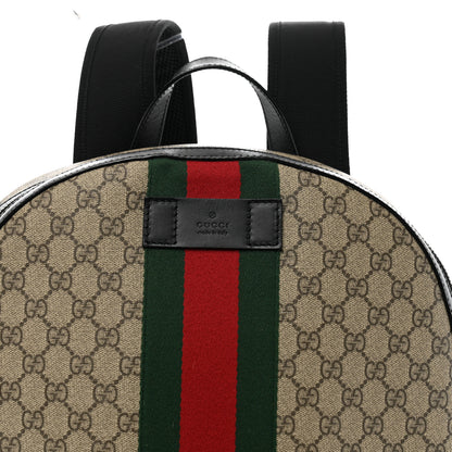 Gucci GG Supreme Monogram Web Dome Backpack Black 8 of 13