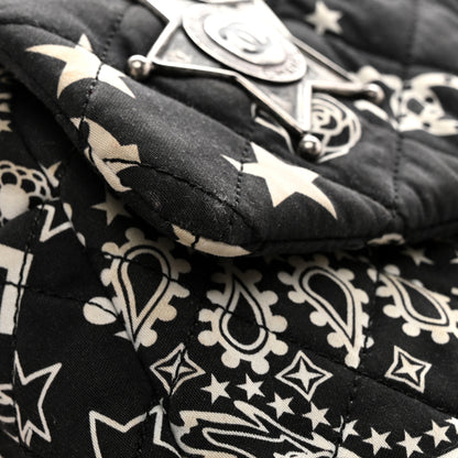 Chanel Cotton Quilted Paris Dallas Medium Bandana Flap Blue 12 of 13