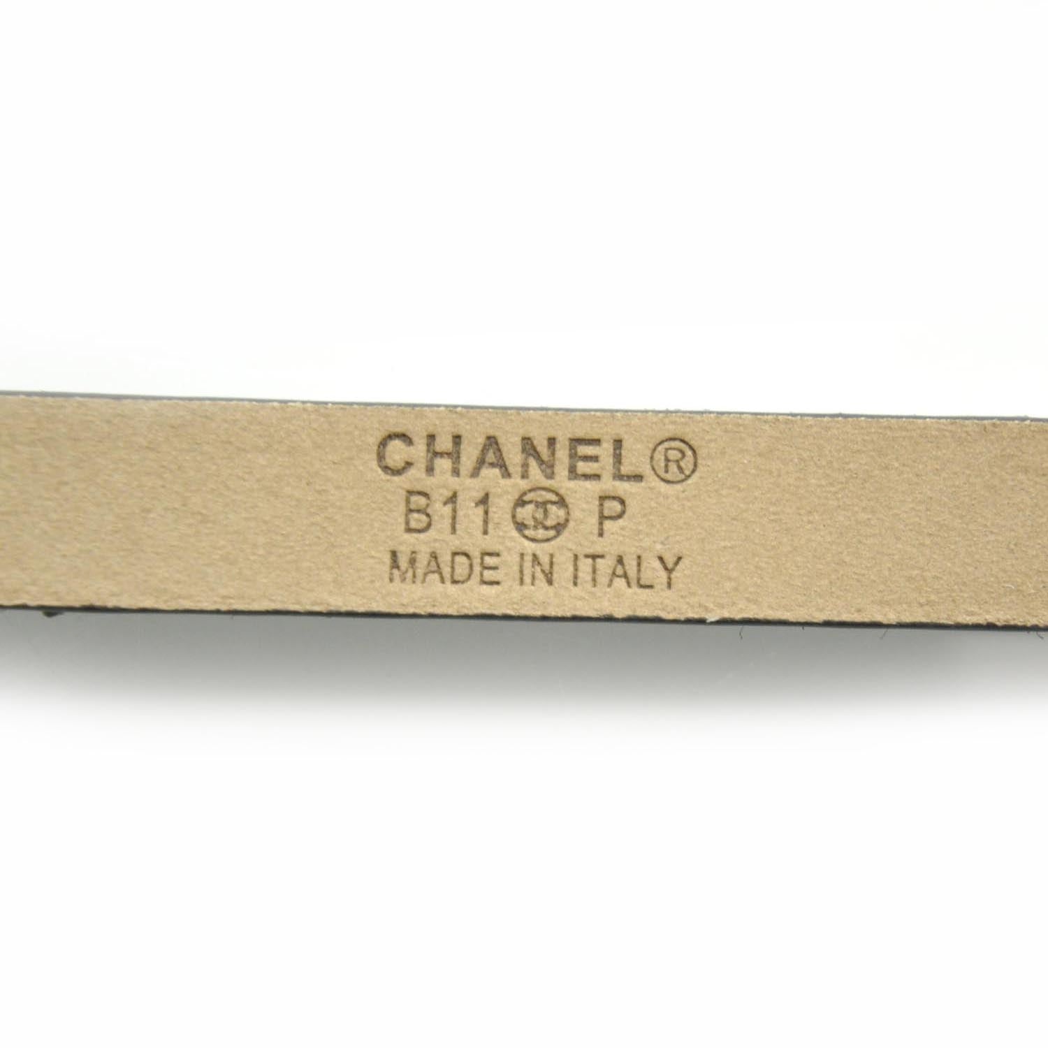 Chanel Crystal Skinny Belt Metallic Black 3 of 5