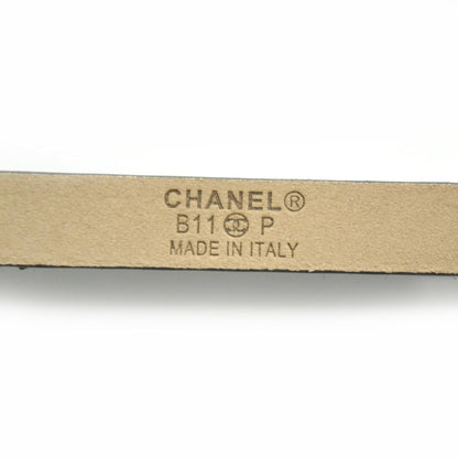 Chanel Crystal Skinny Belt Metallic Black 3 of 5