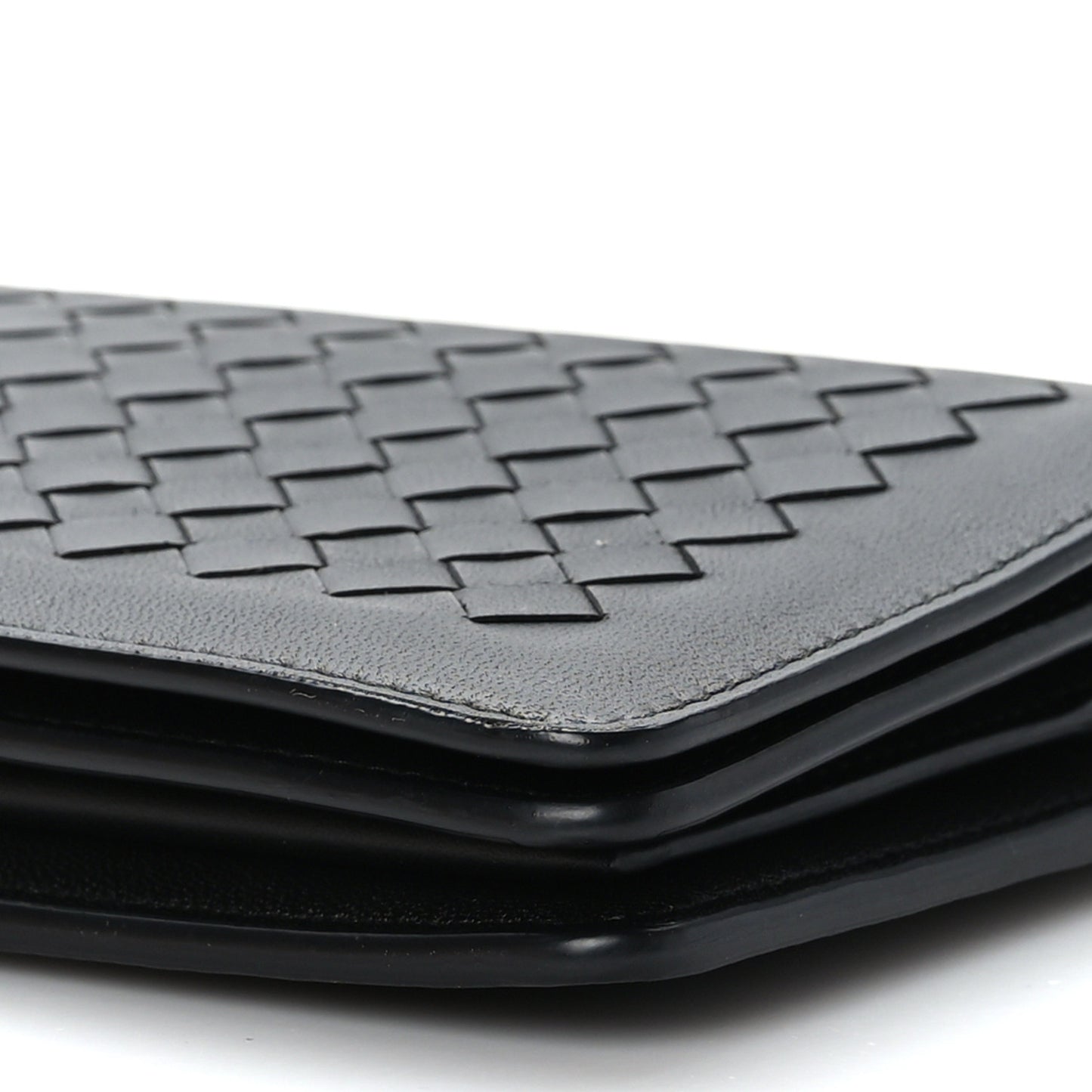 Nappa Intrecciato Continental Wallet on Chain Black