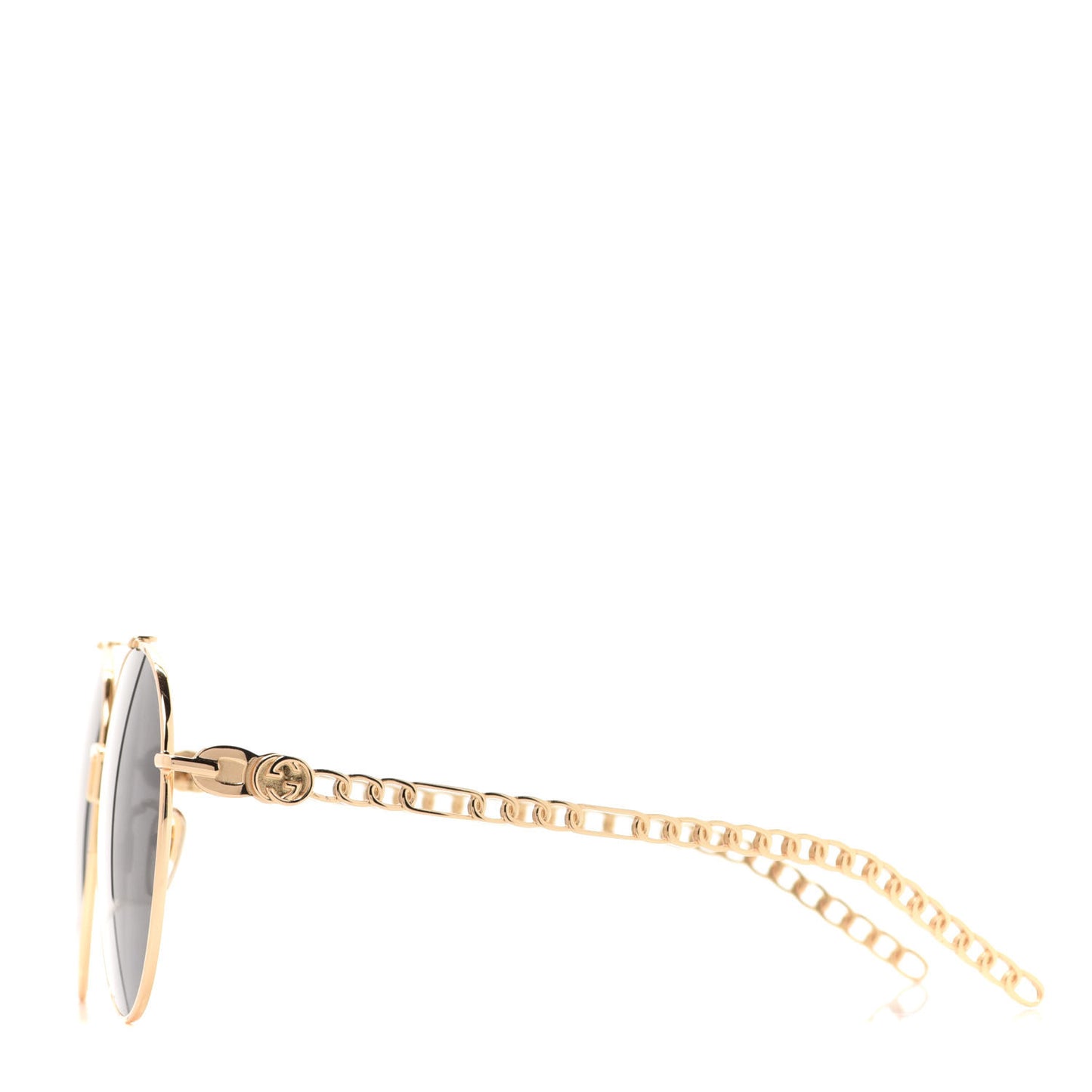 Aviator Charm Chain Sunglasses GG0725S Black