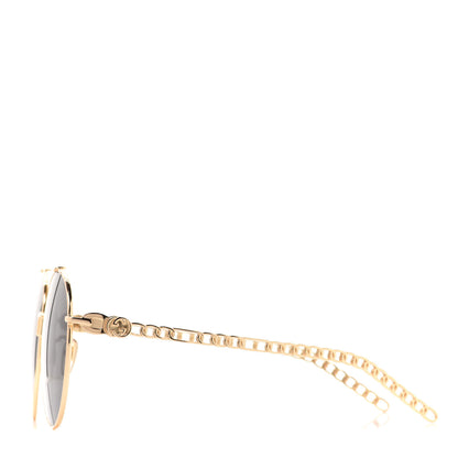 Gucci Aviator Charm Chain Sunglasses GG0725S Black 3 of 10