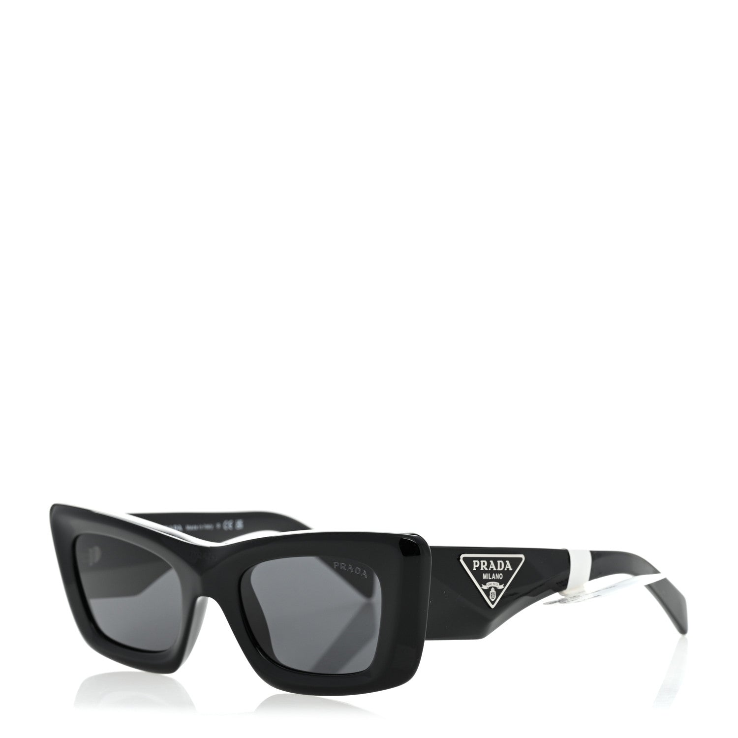 Prada Acetate Symbole Sunglasses SPR 13Z Black 1 of 8