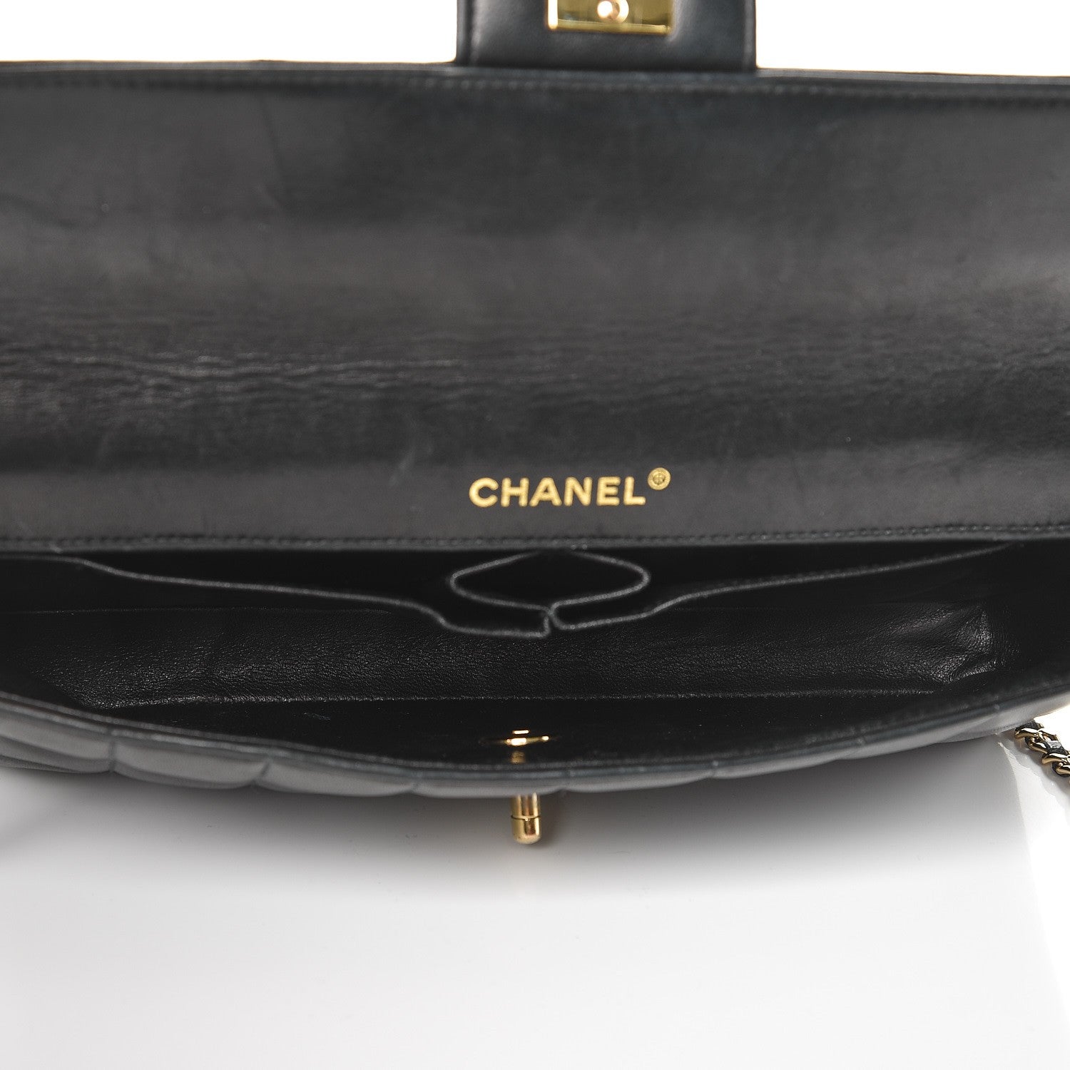 Chanel Lambskin East West Chocolate Bar Flap Black 5 of 13