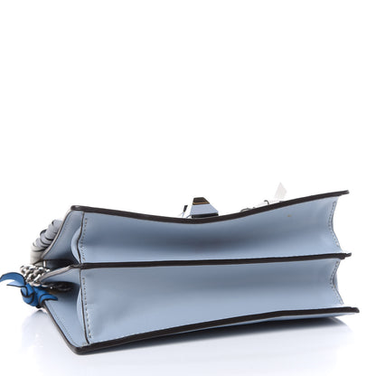 Fendi Vitello Liberty Whipstitch Bow Small Kan I Shoulder Bag Azzurro Polvere Multicolor 4 of 9