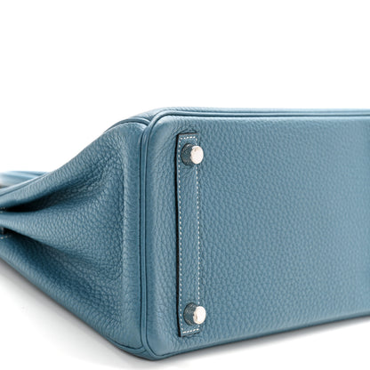 Hermes Togo Birkin 25 Blue Jean 9 of 12
